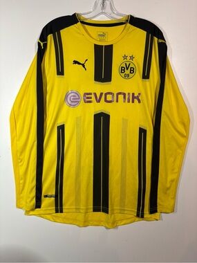 Puma Borussia Dortmund Custom Long Sleeve Jersey - Yellow & Black